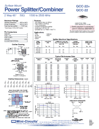 Datasheet QCC-22+ manufacturer Mini-Circuits